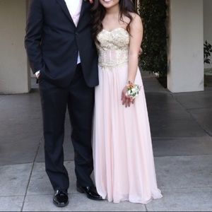 David’s Bridal pink prom dress